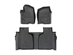 WeatherTech custom-fit floorliner for Chevy Silverado 1st row protects carpets with precise fit