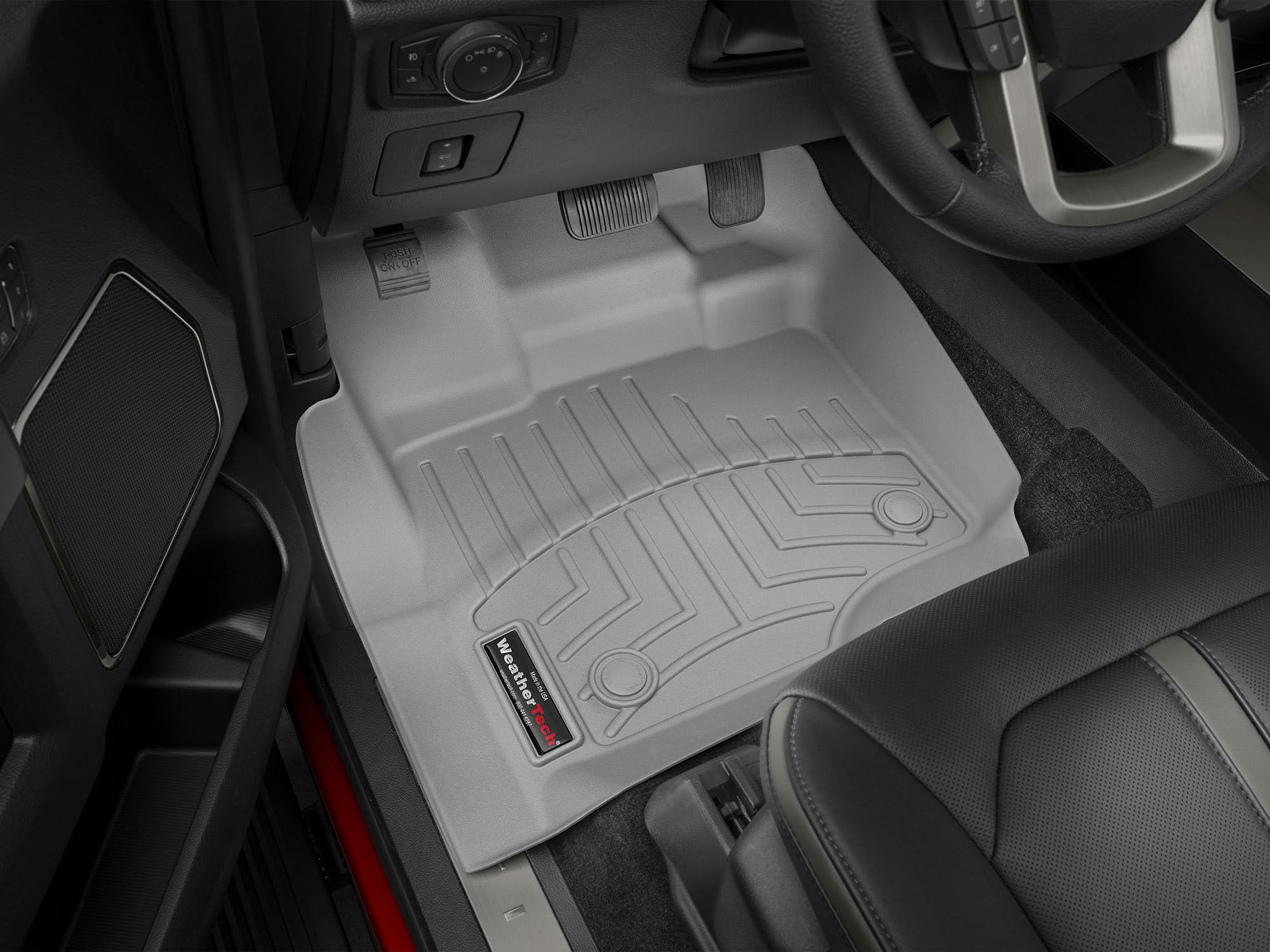 WeatherTech custom-fit floorliner for Chevy Silverado 2nd row shields against spills