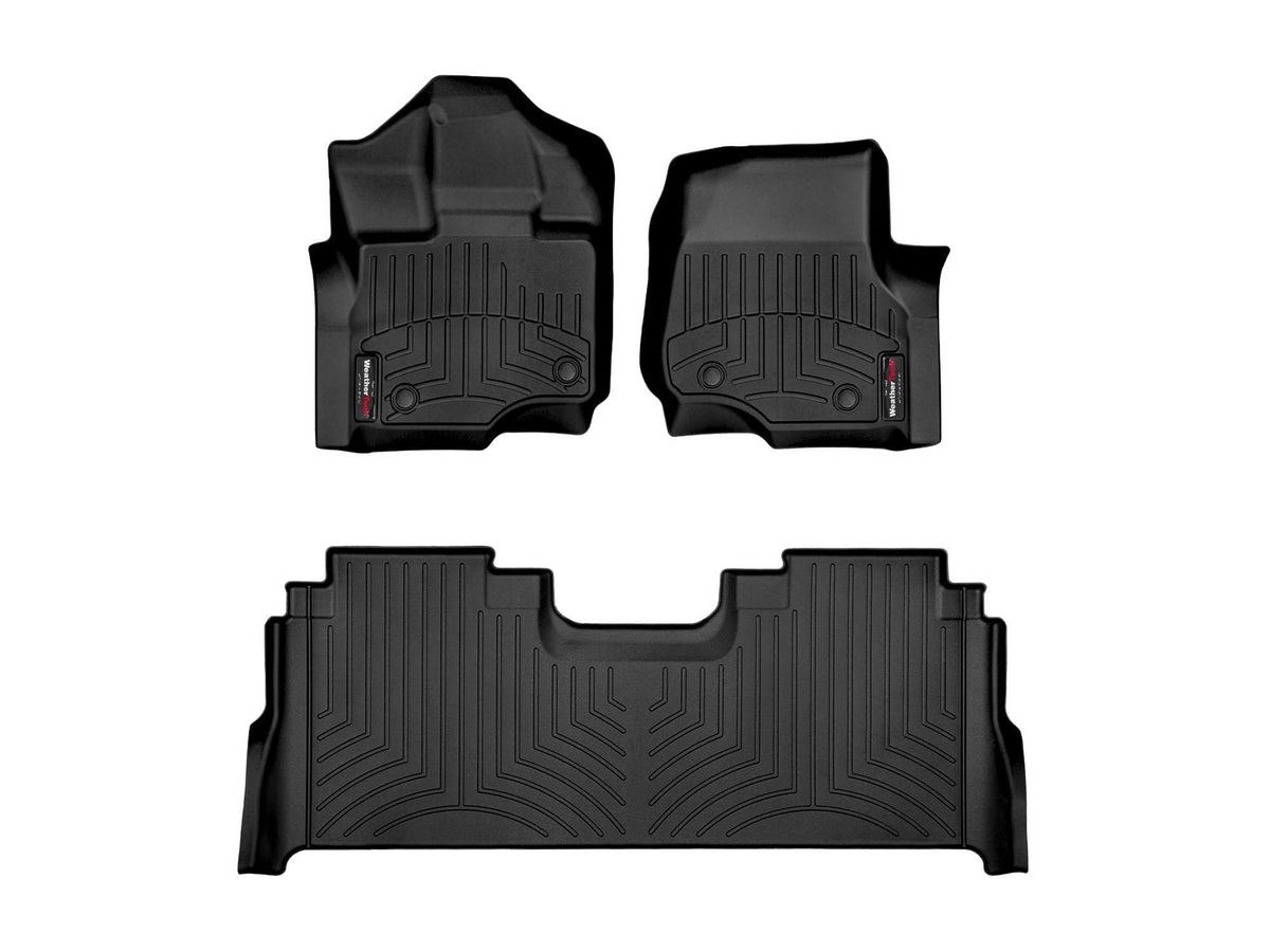 WeatherTech FloorLiner for F-150 Raptor 1st row overview, durable protection and easy cleaning.
