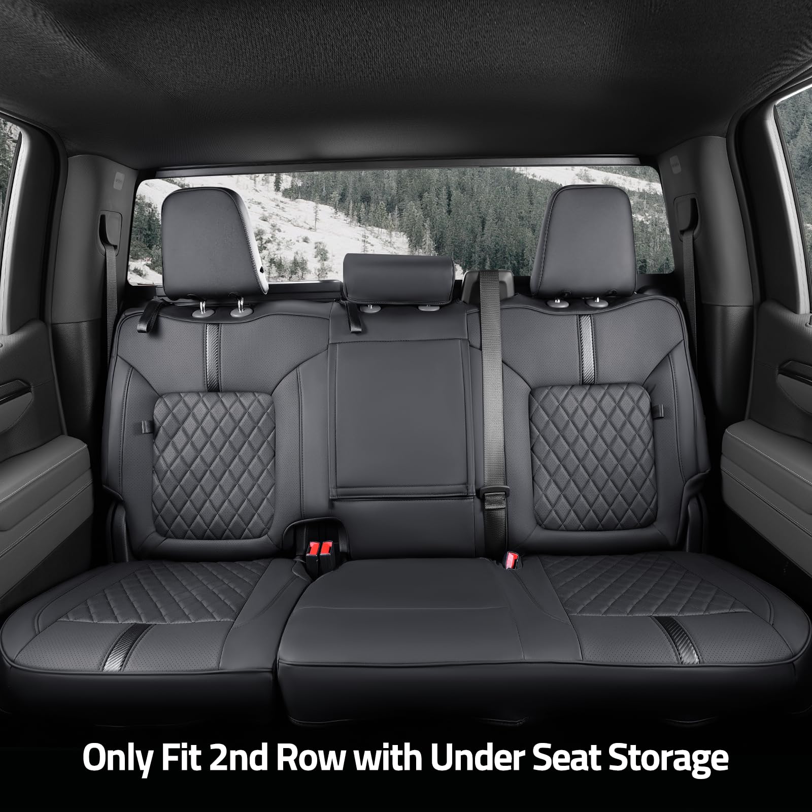 WeatherWard scratch-resistant leather seat cover detail shows durable protection