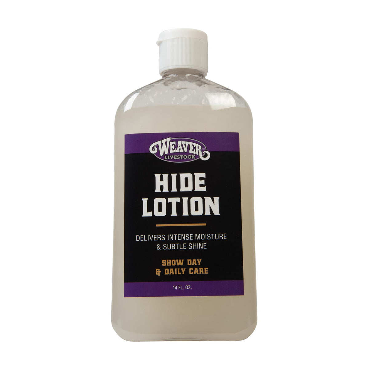 Weaver Livestock Hide Lotion White jar ready for show-day conditioning