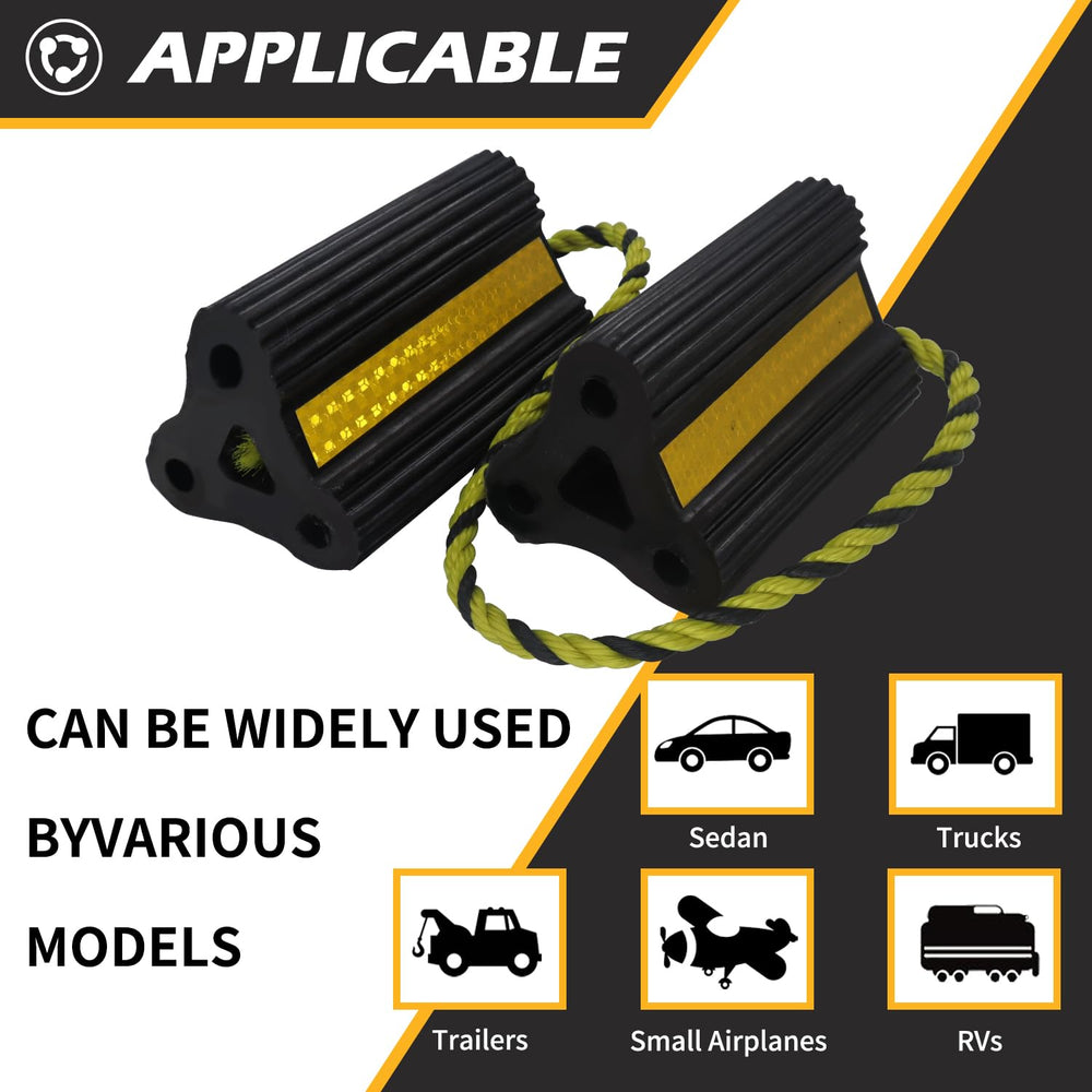WECARLLE wheel chocks in a compact, portable design