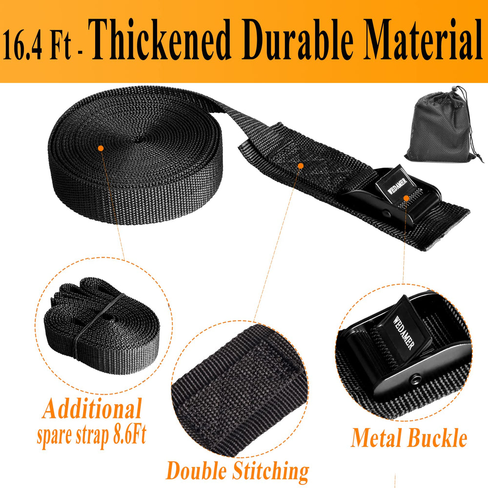 Wedamer bicycle cargo strap secures bikes on racks during transport.