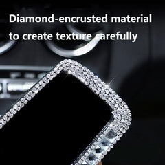 Crystal diamonds decoration adds sparkle to WedFeir car interior accessory.