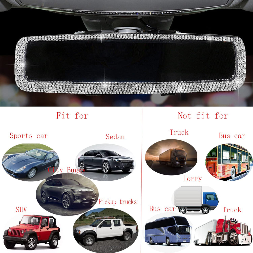 WedFeir PVC crystal diamond decor upgrades the car interior ambience.