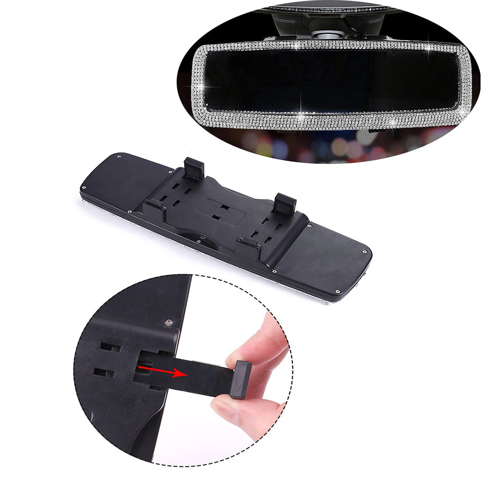 WedFeir silver rear view mirror trim provides a premium interior look.
