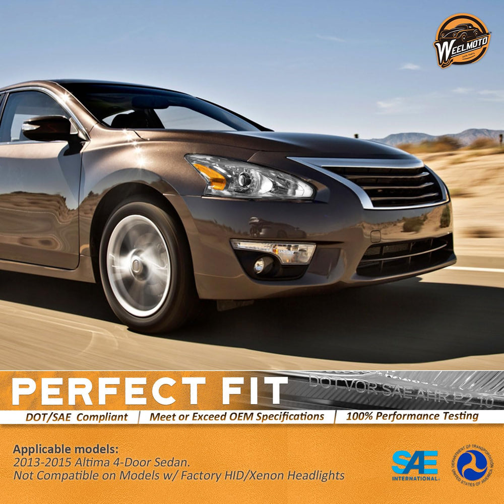 WEELMOTO Altima headlight amber reflector for enhanced daytime visibility