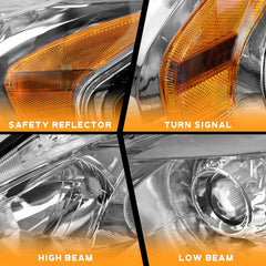 WEELMOTO Altima headlight assembly 2013-2015 ready for plug-and-play fitment
