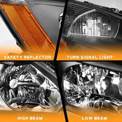 WEELMOTO headlight with black housing and amber reflector, left-shot for glare control.