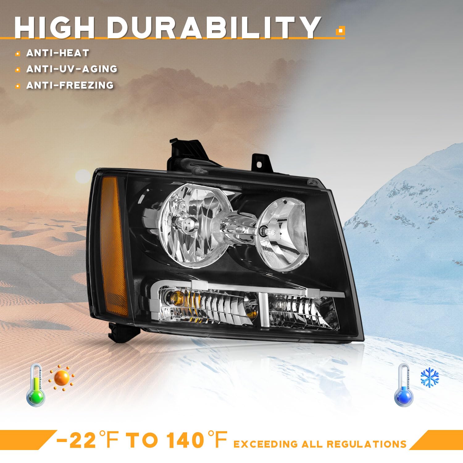 WEELMOTO headlight left for Tahoe Hybrid boosts nighttime clarity on dark roads