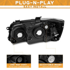 WEELMOTO amber reflector headlight, left, improves signaling and aesthetics.