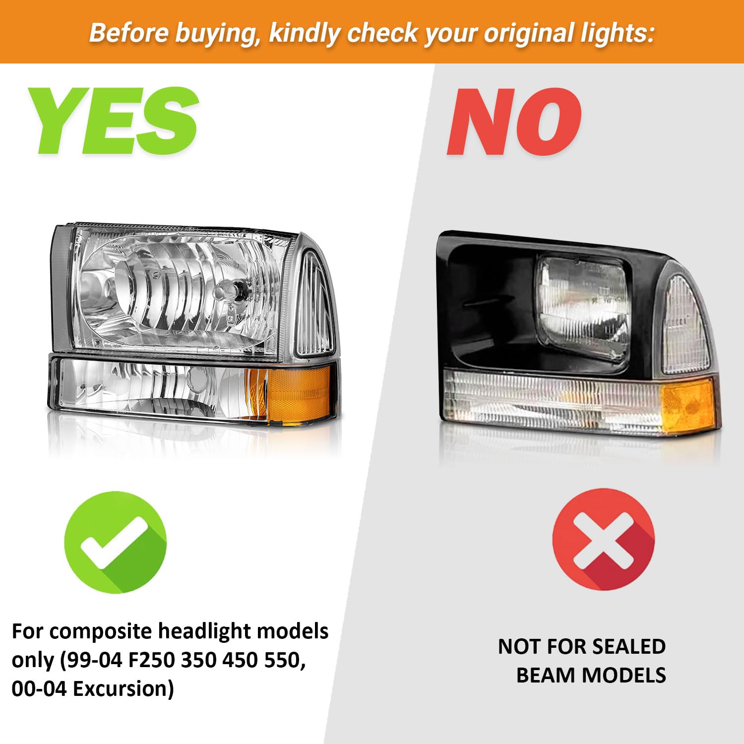 WEELMOTO HB5-9007 bulbs included for bright high/low beam performance.