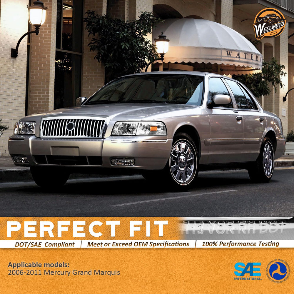 WEELMOTO chrome bezel detail highlights premium plating and a bold, modern look for Grand Marquis.