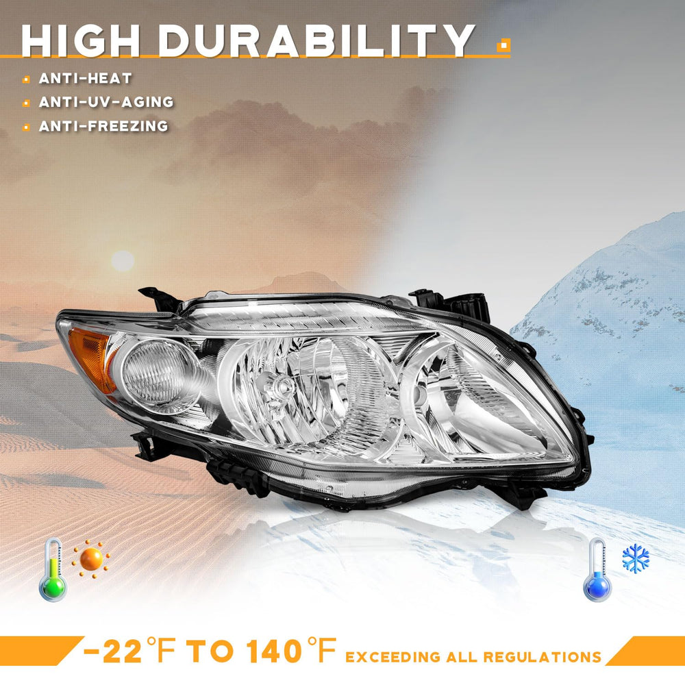 Close-up of clear lens and amber reflector on WeelMoto headlight for visibility