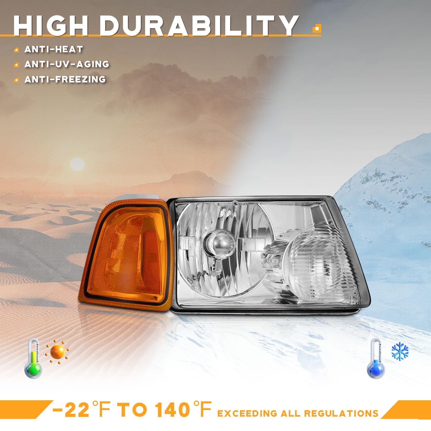 WEELMOTO headlight assembly with DOT standard for safer night driving