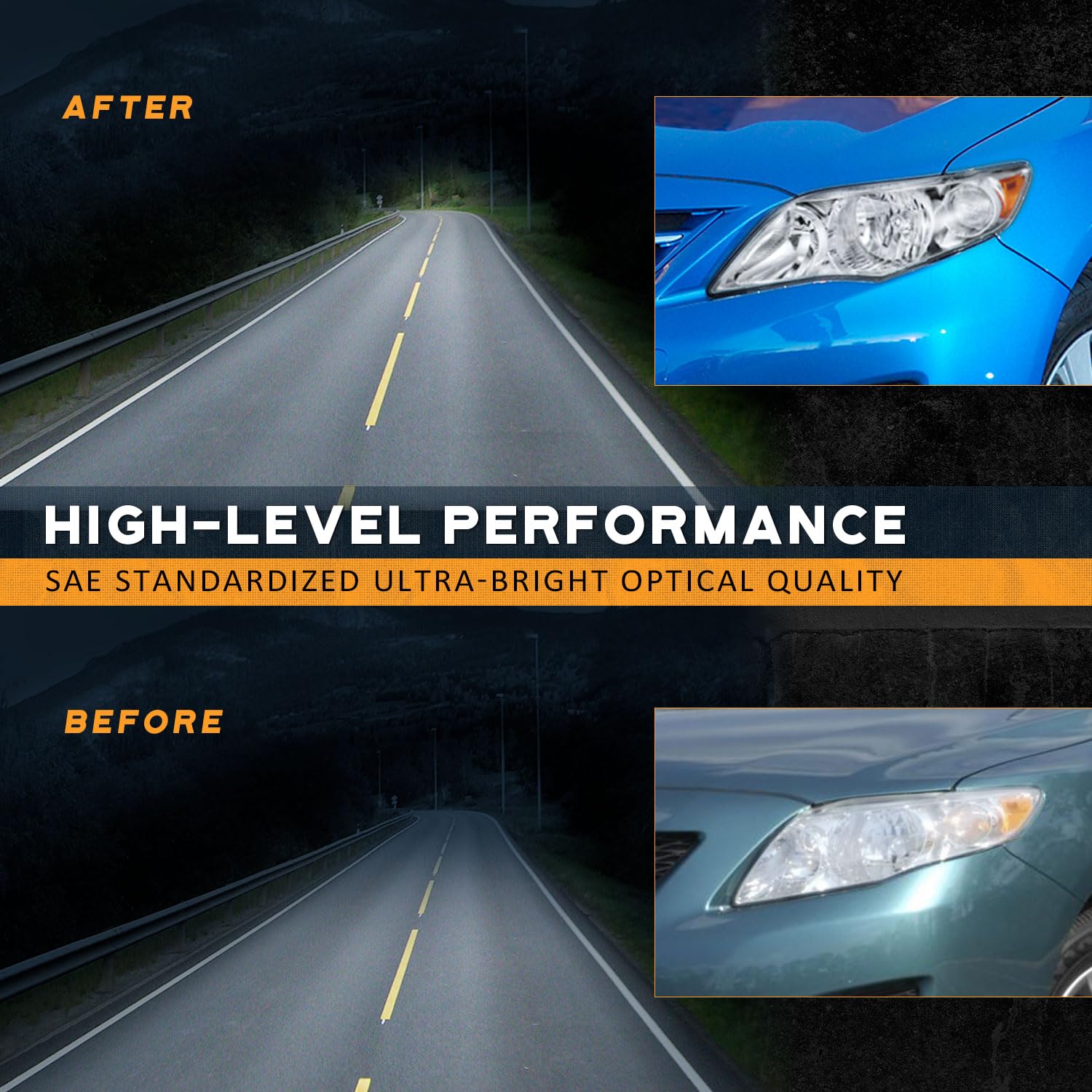 Plug-and-play installation guide image for quick DIY headlight replacement