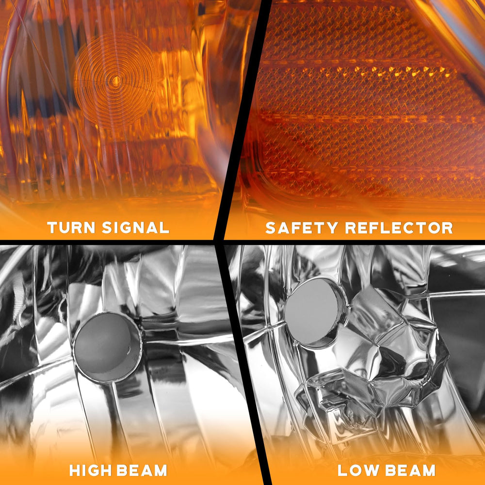 WEELMOTO Civic headlight right amber reflector for safer signaling at dusk