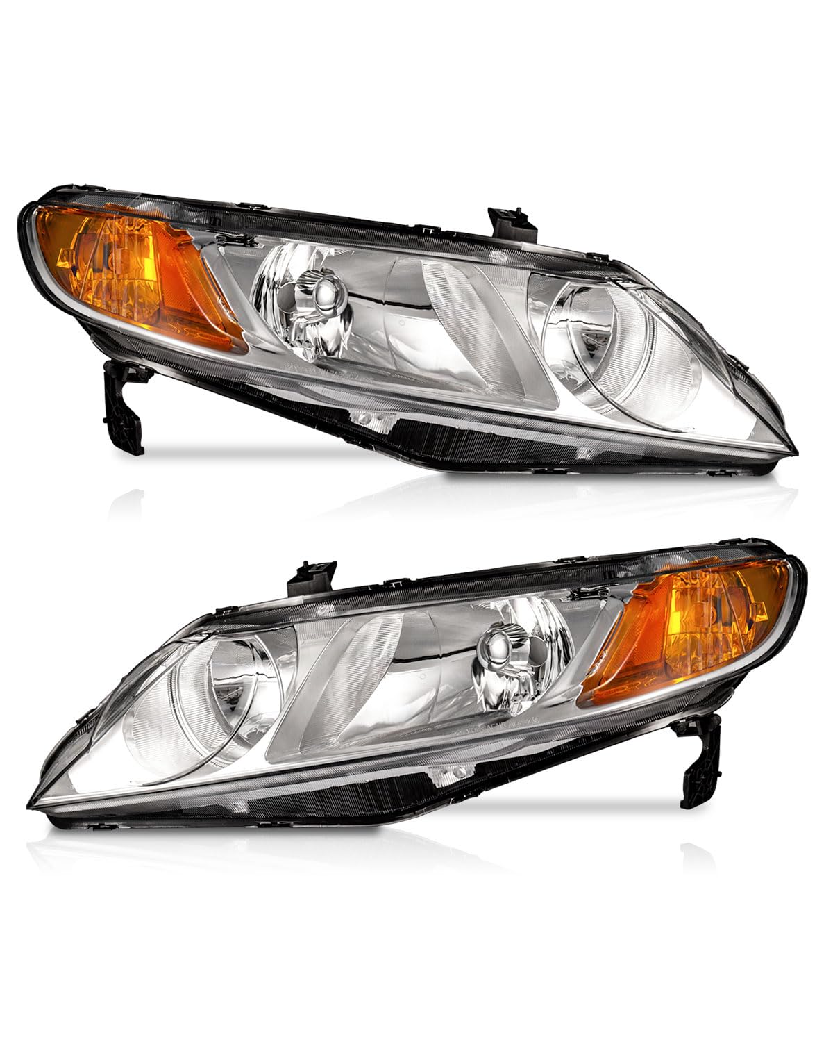 WEELMOTO Honda Civic headlight left chrome bezel for enhanced style and visibility