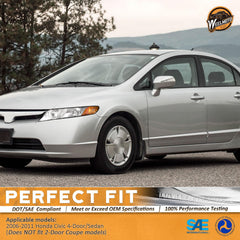 WEELMOTO Honda Civic headlight right chrome bezel improves symmetry and durability