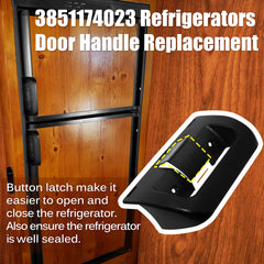 WEHOPE refrigerator handle for Dometic DM2663, durable plastic, smooth texture for frequent opening.