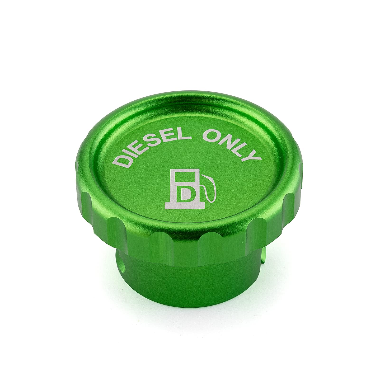 WeiSen diesel cap aluminum with green magnetic close-up showing durable finish