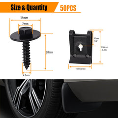 Weideer universal U-nut clips kit for engine splash shield attachment.