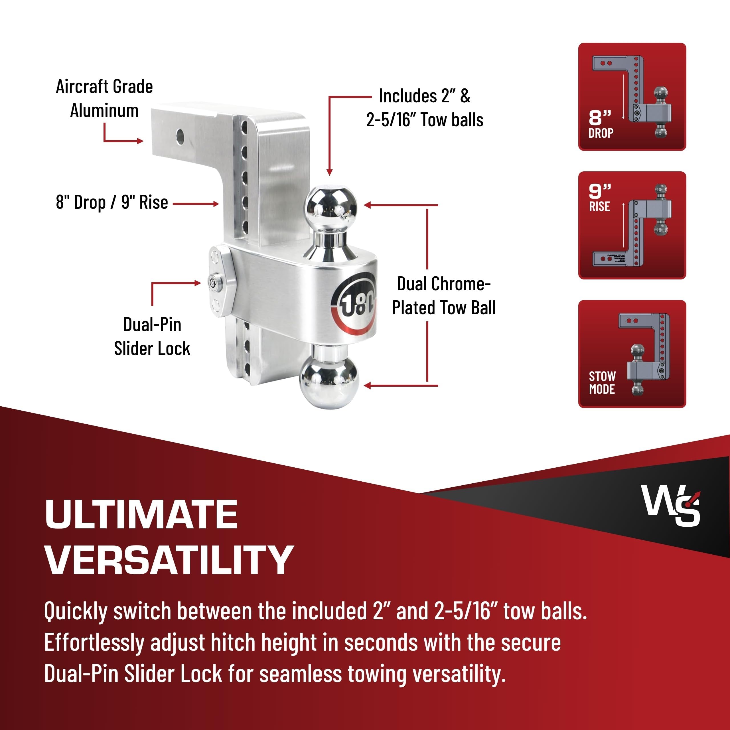 Weigh Safe 2.5-inch receiver compatibility ensures quick, secure hitching