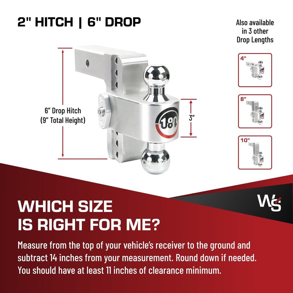 Weigh Safe 7 inch rise option helps clear tall tow setups