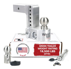 Weigh Safe adjustable hitch with 6-inch drop for flexible towing.