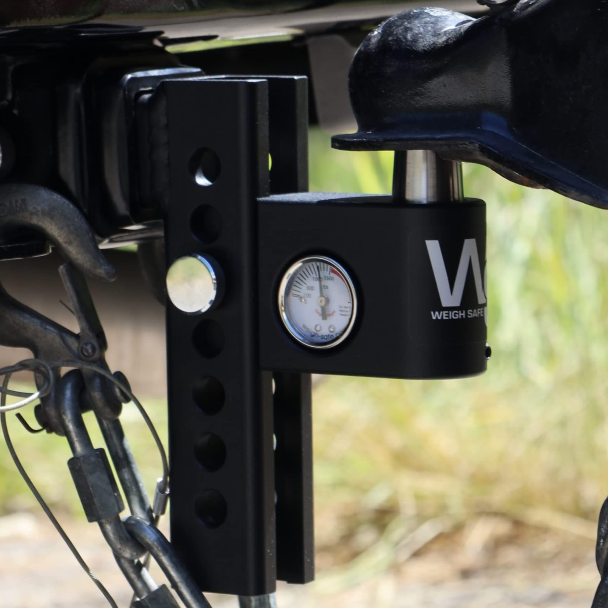 Weigh Safe Aero Hitch installed on a truck for quick checks.