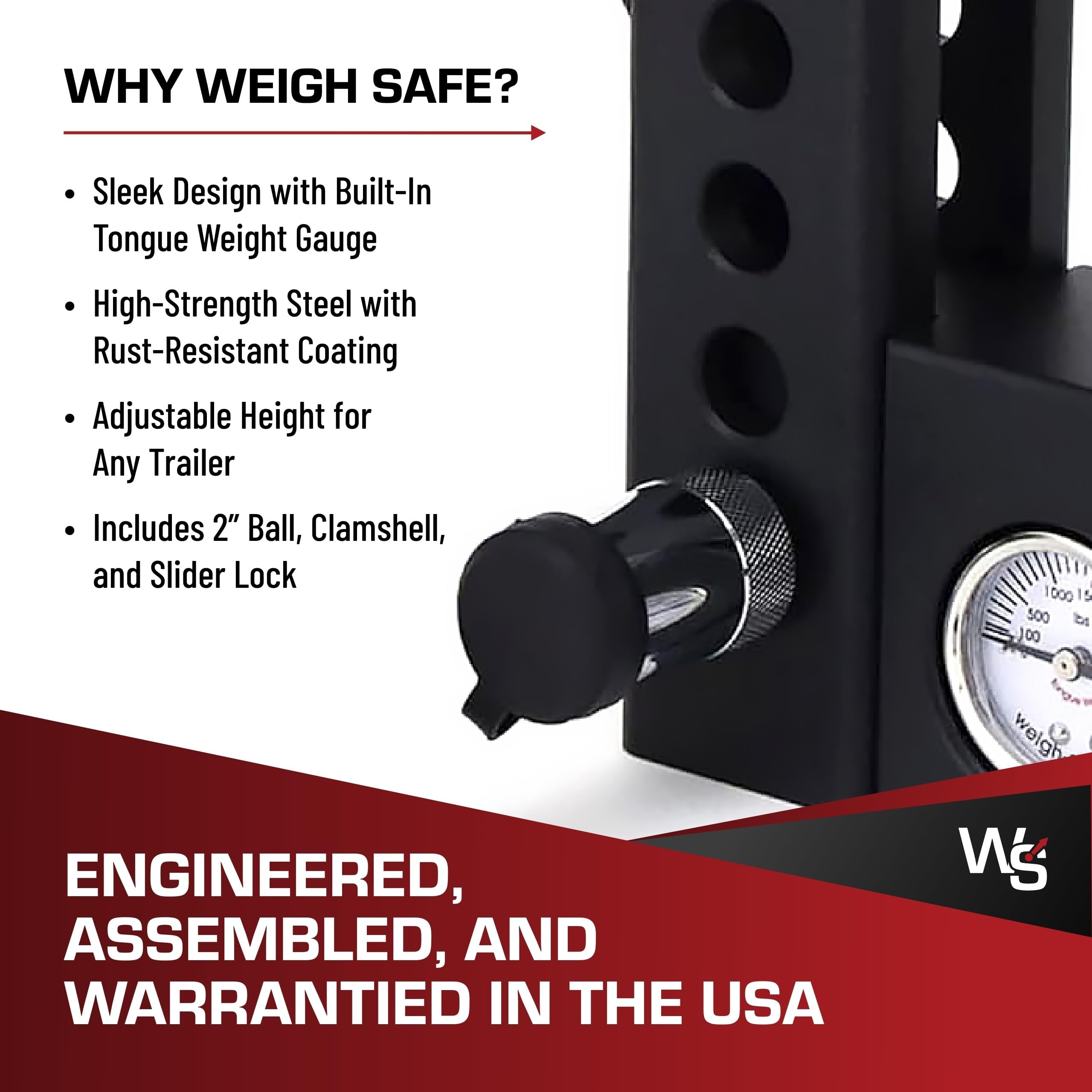 Weigh Safe Aero Hitch weight readout display aiding precise tongue weight management