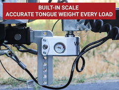 Weigh Safe built in tongue weight scale helps gauge load before towing.