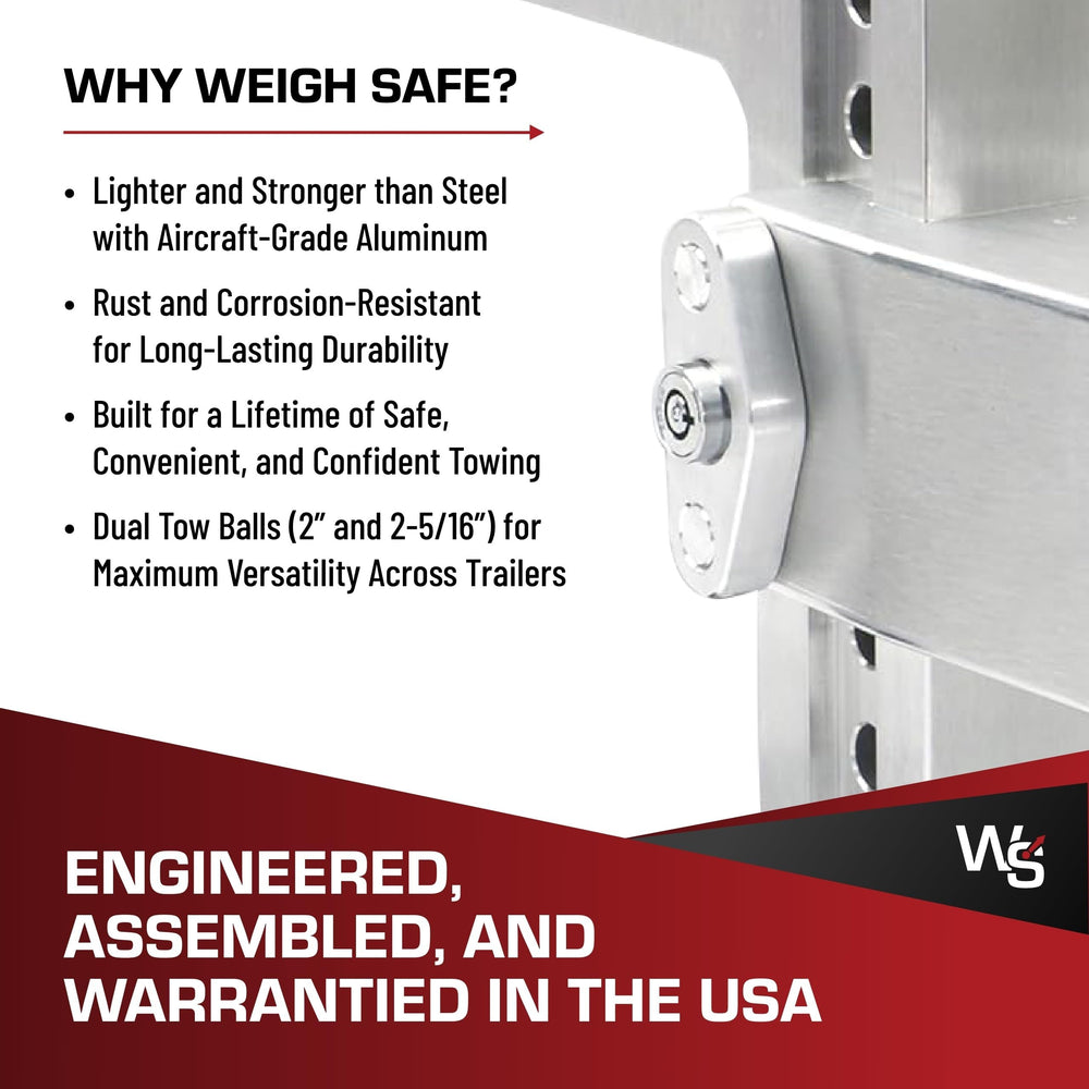 Weigh Safe chrome-plated tow balls shine for dependable hook-ups.