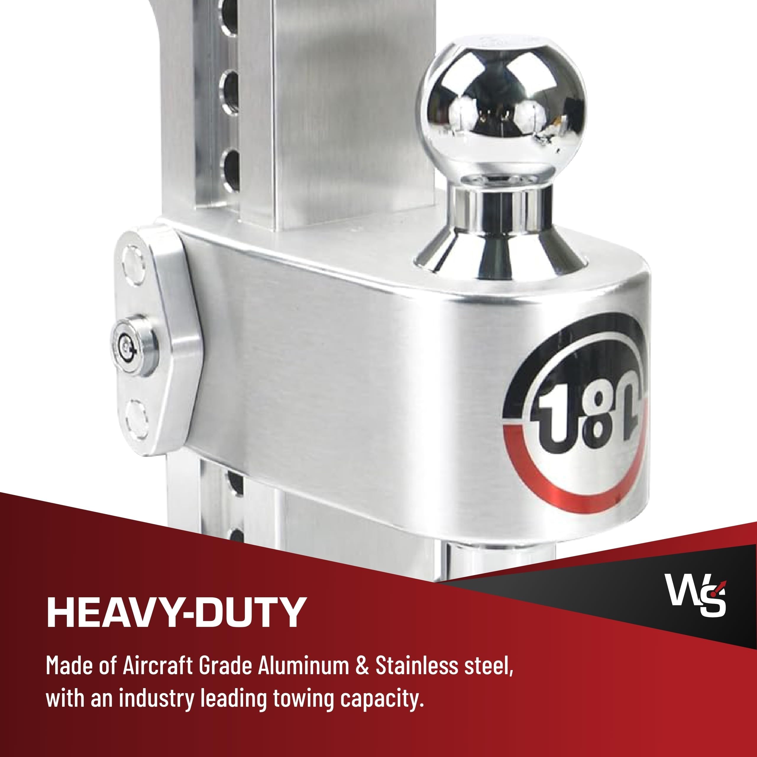 Weigh Safe chrome plated turnover ball highlighting durable towing hardware