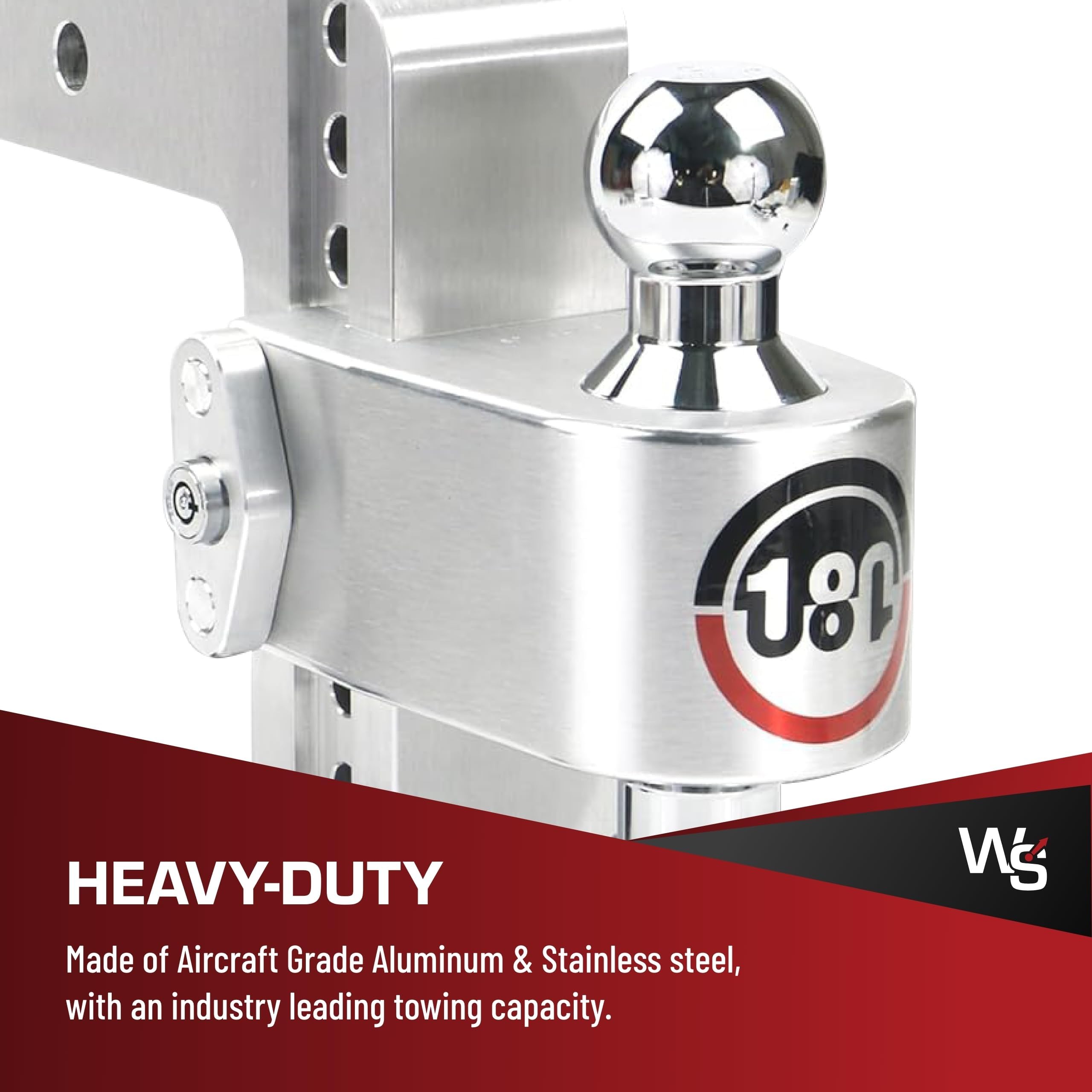 Weigh Safe chrome plated 2-5/16 inch tow ball for heavier couplers