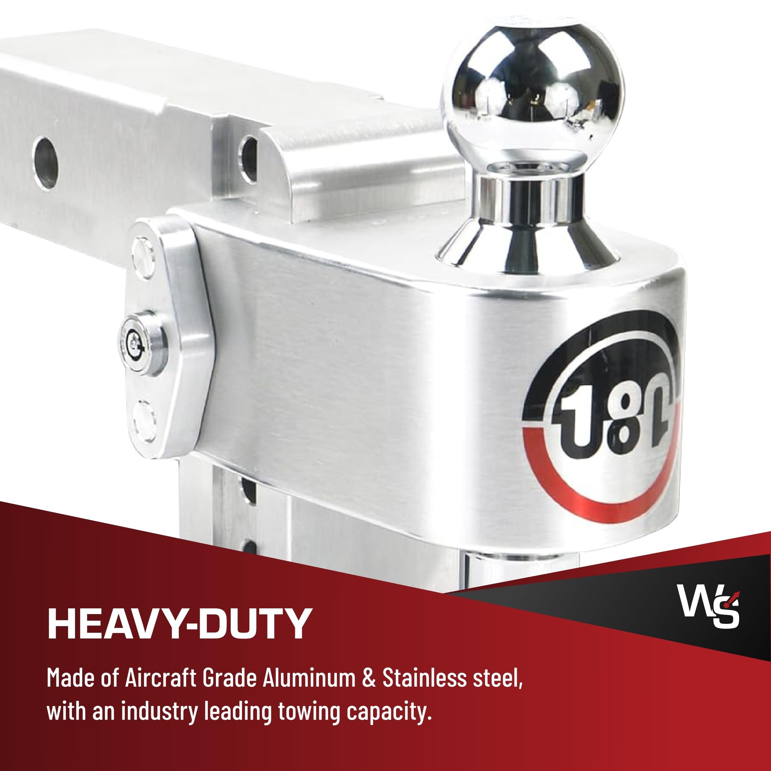 Weigh Safe chrome tow balls for 2-inch and 2-5/16-inch couplers ensure quick setups.