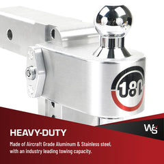 Weigh Safe chrome tow balls for 2-inch and 2-5/16-inch couplers ensure quick setups.