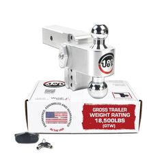 Weigh Safe adjustable hitch 4in drop for level towing.