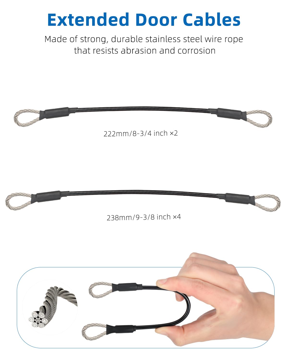 Bolt-on WEIGUZC cables install without hinge modifications for Defender Max