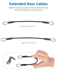 Bolt-on WEIGUZC cables install without hinge modifications for Defender Max