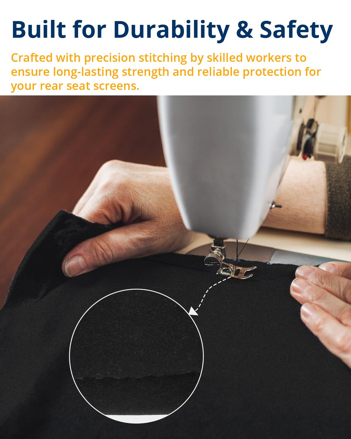Easy installation without tools to protect rear-seat screens.