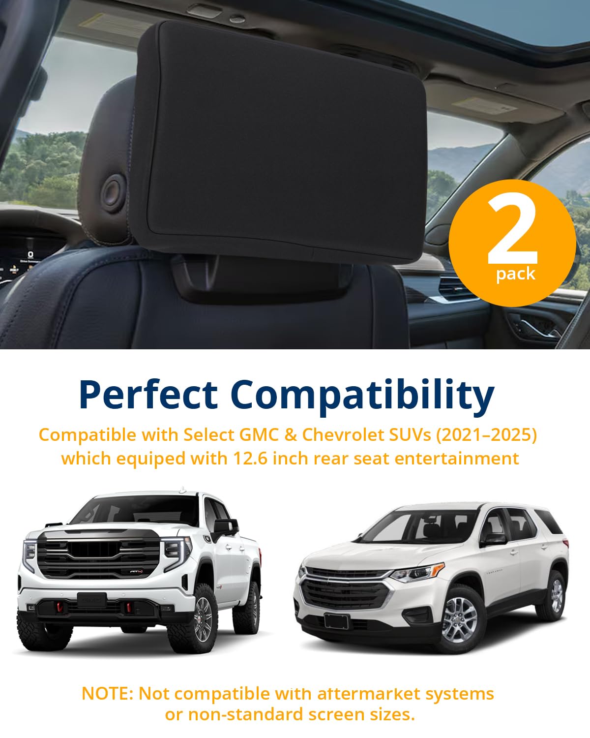 Weiguzc cover showing drawstring secure fit on a rear-seat screen.