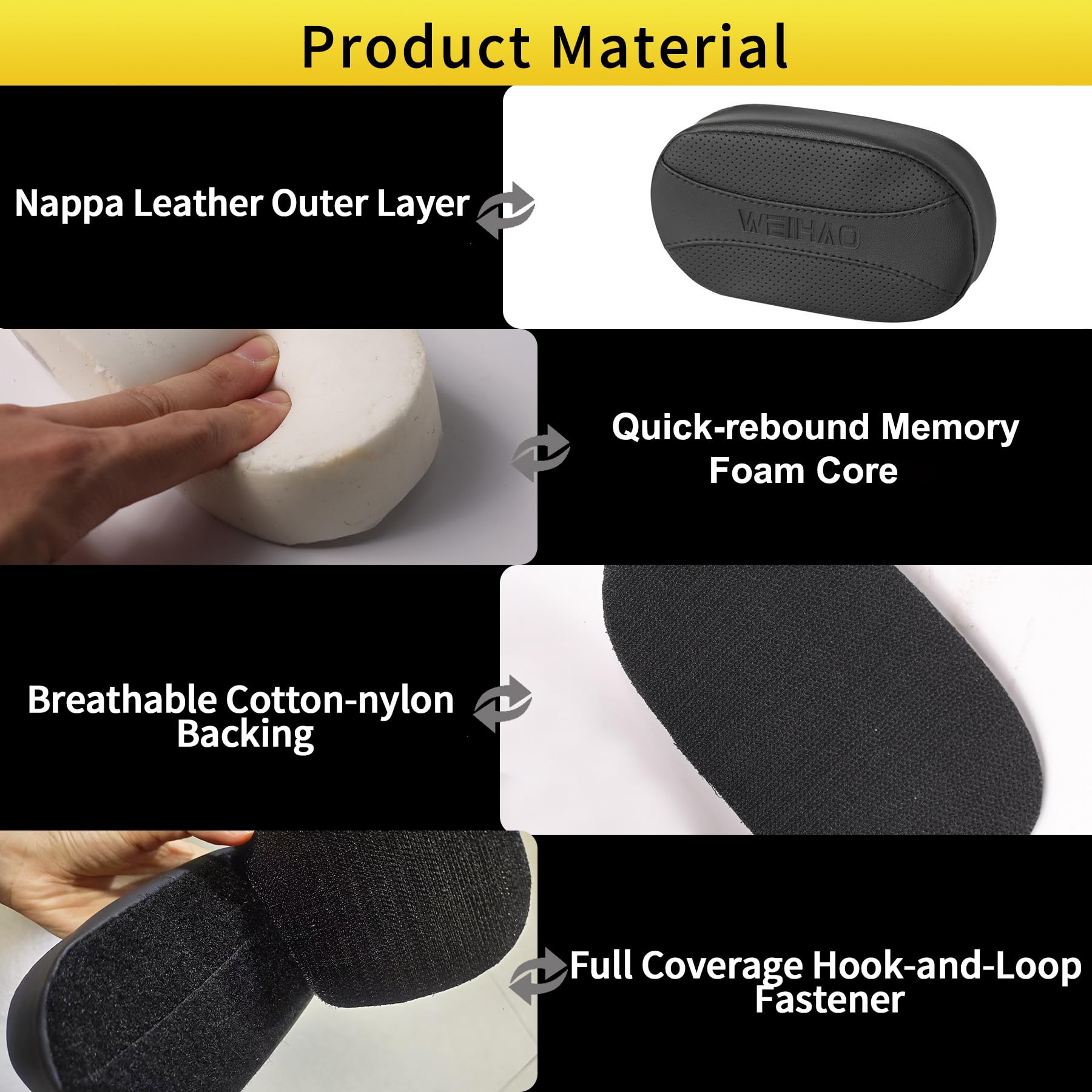 WEIHAO Nappa leather cover adds premium feel and durability