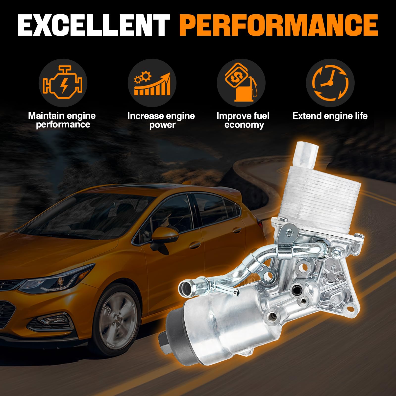 Weileite aluminum engine oil cooler delivers durable heat dissipation for long engine life.