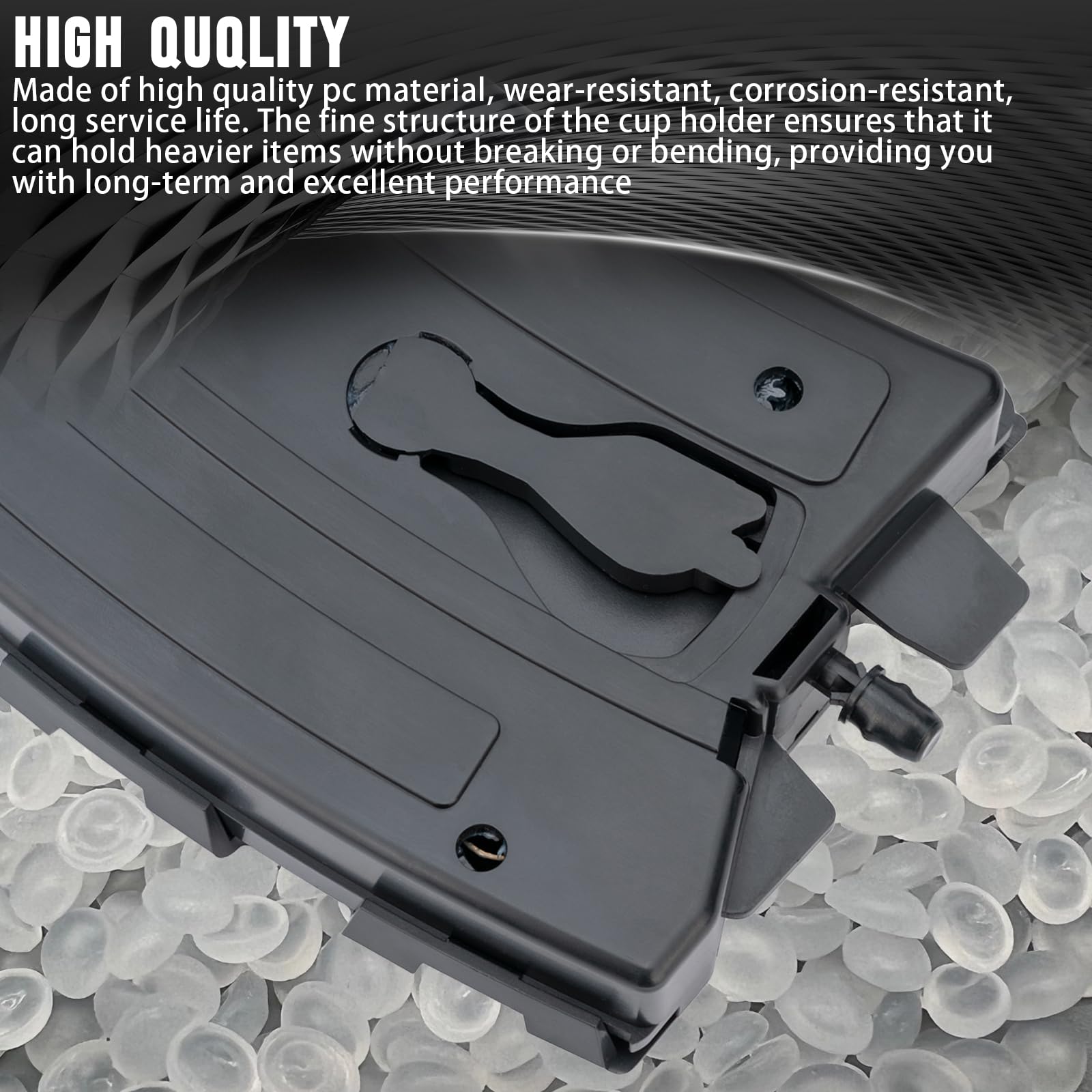 WEILEITE BMW cup holder side view demonstrates compact fit.