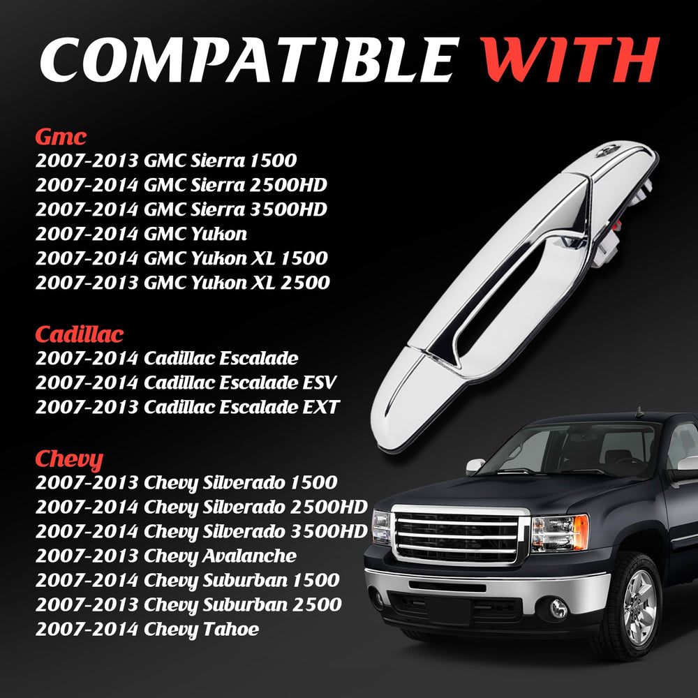 WEILEITE chrome door handle for Cadillac Escalade with polished finish