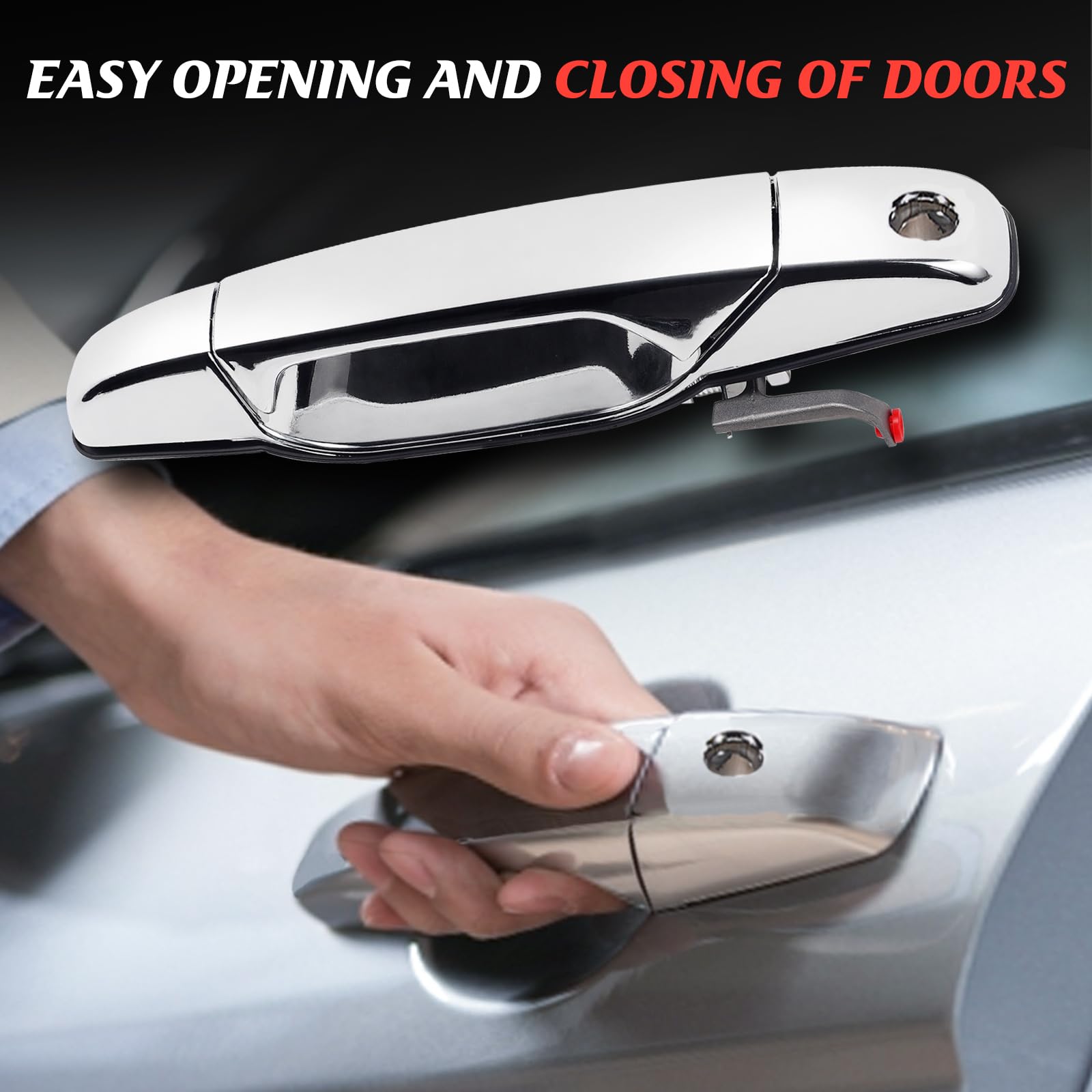 WEILEITE chrome door handle for Suburban 1500/2500 enhances fit with spacers