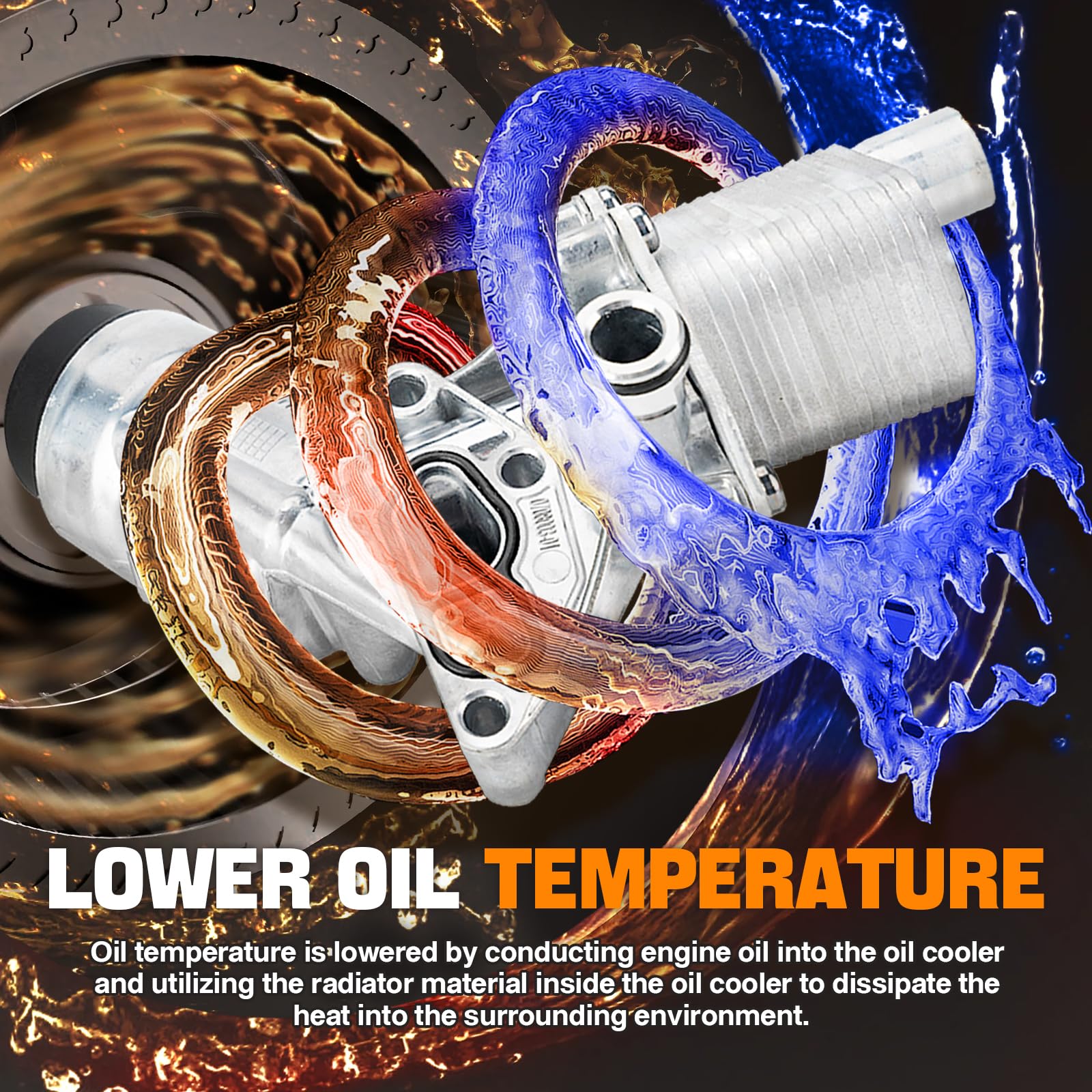 Weilete oil cooler housing for Chevy Sonic supports stable oil temperature during spirited driving.