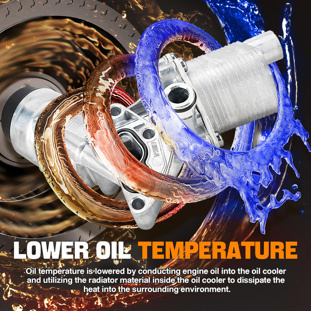 Weilete oil cooler housing for Chevy Sonic supports stable oil temperature during spirited driving.