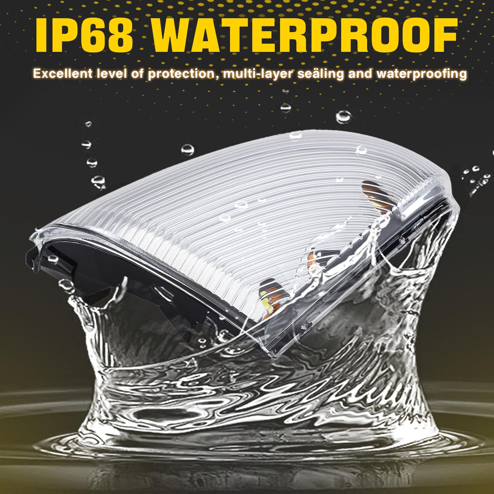 Packaging includes one WEILEITE LED drive side mirror light.